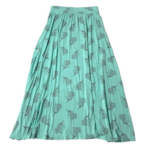 CAT & JACK Mint Green Unicorn Print Maxi Skirt (10/12) - Picture 1 of 5